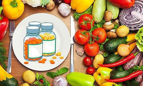 Vitaminas en el producto para aumentar el potencial
