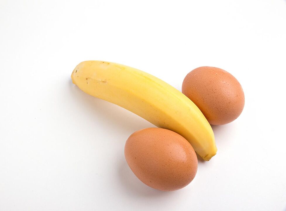 huevos de gallina y plátanos para aumentar la potencia