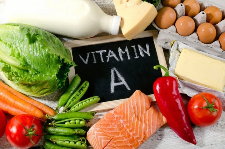 vitamina A en el producto para la potencia