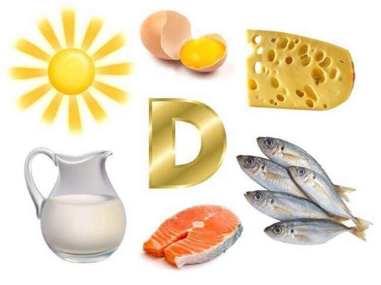 vitamina D en el producto para la potencia